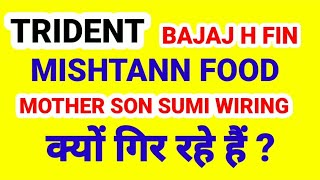 TRIDENT, MISHTANN FOOD, MOTHERSON SUMI WIRING, क्यों गिर रहा है ?