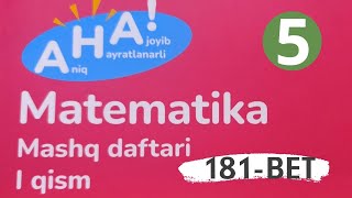 5-sinf matematika mashq daftari 181-bet