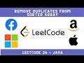 Remove Duplicates from Sorted Array | LeetCode 26 | Java