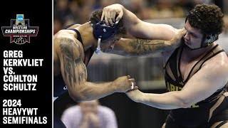 Greg Kerkvliet vs. Cohlton Schultz: 2024 NCAA wrestling semifinal (heavyweight)