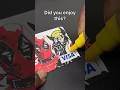 Drawing Deadpool But on a credit card 💳🤯With Posca Markers! #shorts #deadpool