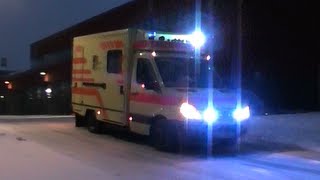 dual ambulance response w/ air horns\u0026snow in Dresden, Germany | RTW 83/3 ASB + RTW 83/3 GARD Dresden