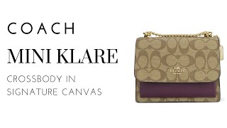 Coach Mini Klare Crossbody In Signature Canvas - Deep Berry || 196395079377