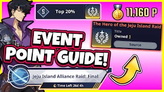 EVENT POINT GUIDE! RAREST TITLE! MAXIMIZE YOUR POINTS! JEJU RAID! [Solo Leveling: Arise]