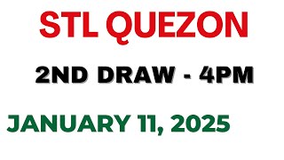 STL Quezon 2nd draw result today live 11 January 2025