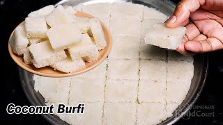 Coconut Burfi Recipe/Simple \u0026 Tasty sweet Recipe/Thengai Burfi