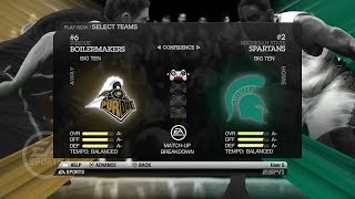 NCAA Basketball 10 (Rosters Updated for 2018 2019 Season) Purdue vs Michigan State