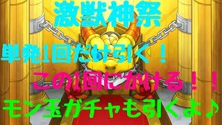 モンスト　激獣神祭１回だけ引く！　モン玉ガチャも引くよ♪