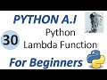 Machine Learning Tutorial Python : 30. Python Lambda Function