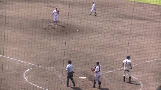 2017　夏　高校野球　福岡大会　西短大附　横尾選手タイムリー二塁打