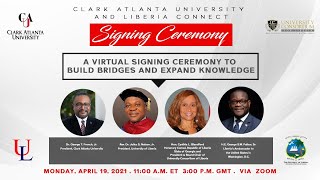 Clark Atlanta University and the University of Liberia Host Virtual Signing Ceremony