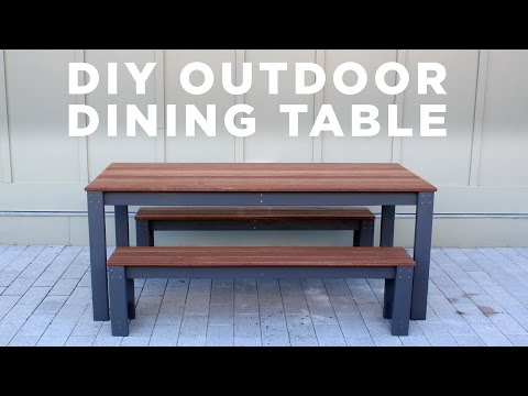DIY Modern Outdoor Table and Benches DIY Modern Outdoor Table and Benches