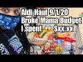 Aldi BROKE MAMA BUDGET Haul | 9/1/20 ~ Guess How Much I Spent?