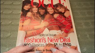 ASMR Whispering Vintage 90s VOGUE Magazine 💕 Super Models 💕 Flip Page Turning