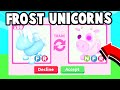 TRADING *NEW* FROST UNICORNS in Adopt Me!