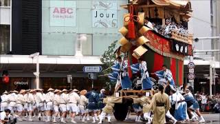 祇園祭　大船鉾　四条河原町での辻回し