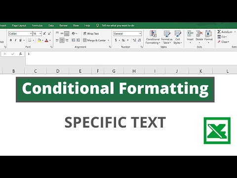 Conditional Formatting in Excel – Formatting – Specific Text Rule