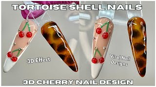 VIRAL TORTOISE SHELL + CHERRY NAIL DESIGNS | Nail Tutorial Feat. Beetles Gel Polish