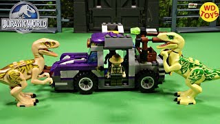 New Lego Compatible Dinosaur Toys / Velociraptors Stop-Motion Animation Jurassic World Unboxing