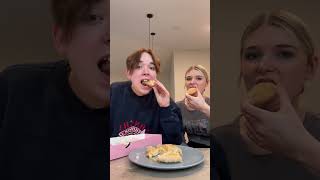 Sister tries crumbl cookie tanghulu