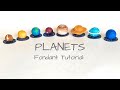 How to make fondant PLANETS and space base (weights included)