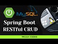 Spring Boot RESTful CRUD Web Services API Examples with MySQL database, JPA , Linux | @ArjunCodes