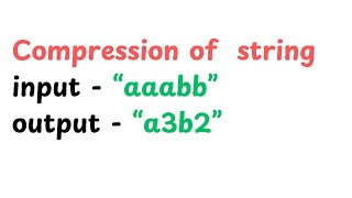 string compression in java | code with ashutosh #codewithashutosh