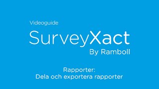 18. Delning och export av rapporter (Sverige)