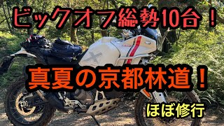 RIDER JO のモトブログ #489  (ビックオフ総勢１０台で林道ツーリング！）アクシデントも有り！