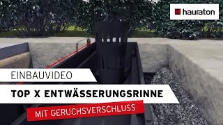 Einbau | Anschlussset und Geruchsverschluss | TOP X Entwässerungsrinne