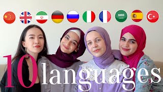 4 Polyglot Girls Talking in 10 Languages (subtitles)