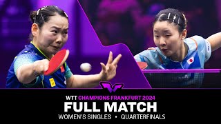 FULL MATCH | He Zhuojia vs Miwa Harimoto | WS QF | #WTTFrankfurt 2024