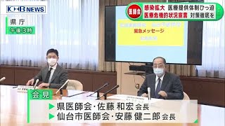 宮城県医師会　医療体制ひっ迫で“危機的状況宣言”　（20201119OA）