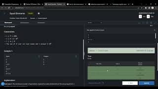Equal Elements || CodeChef Starter 80 || Problems || Solution || Accepted