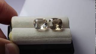 9.40 CT Natural - Unheated Brown Topaz Cut Pair