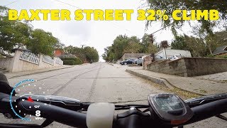 Biking Up and Down Baxter Street 32% Grade - Los Angeles