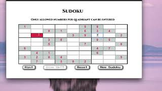 Sudoku created in React with backtracking algorithm.