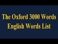 The Oxford 3000 Words - English Words List - Learn English Words