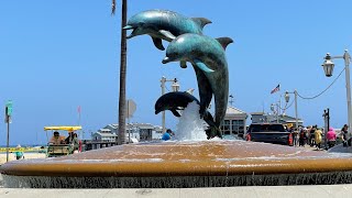 SANTA BARBARA DOLPHIN FAMILY SCULPTURE FOUNTAIN (4K)