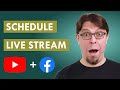 Schedule a live stream on YouTube and Facebook (EASY with Melon)