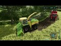 harvesting rye into wholecrop silage with krone big court farm farming simulator 22 episode 21