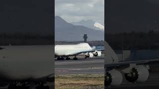 Cathay Pacific Cargo 747-8F Taking off Runway 15 ANC-HKG