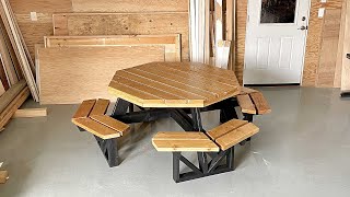 Octagon Picnic Table Build With Free Plans