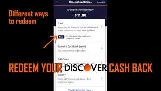 How to redeem your Cash Back on the Discover App | 2021