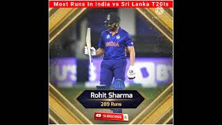 Most Runs Against Sri Lanka In T20Is 💥 #shorts #cricket #indvssl #rohitsharma #viratkohli
