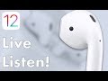 AirPods with iOS 12! (How to use Live Listen!)