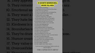 25 SECRETS WOMEN WILL NEVER TELL MEN #psychology #facts #shorts