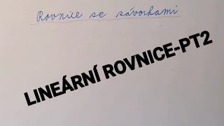 Jak se řeší lineární rovnice se závorkami |Richard Hrubý