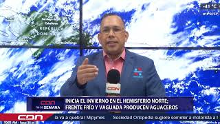 Inicia el invierno en el hemisferio norte; frente frío y vaguada producen aguaceros