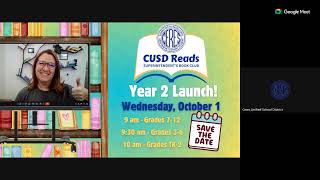 CUSD Reads Launch Preview